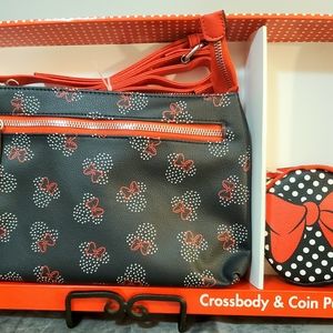 Disney Minnie Mouse Crossbody and matching change purse